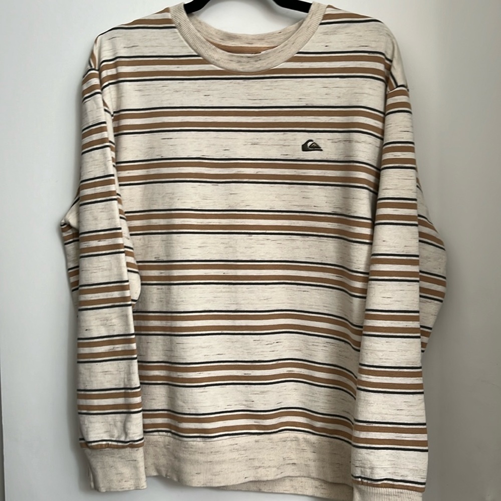 Quicksilver Crewneck Sweatshirt Neutral Stripe